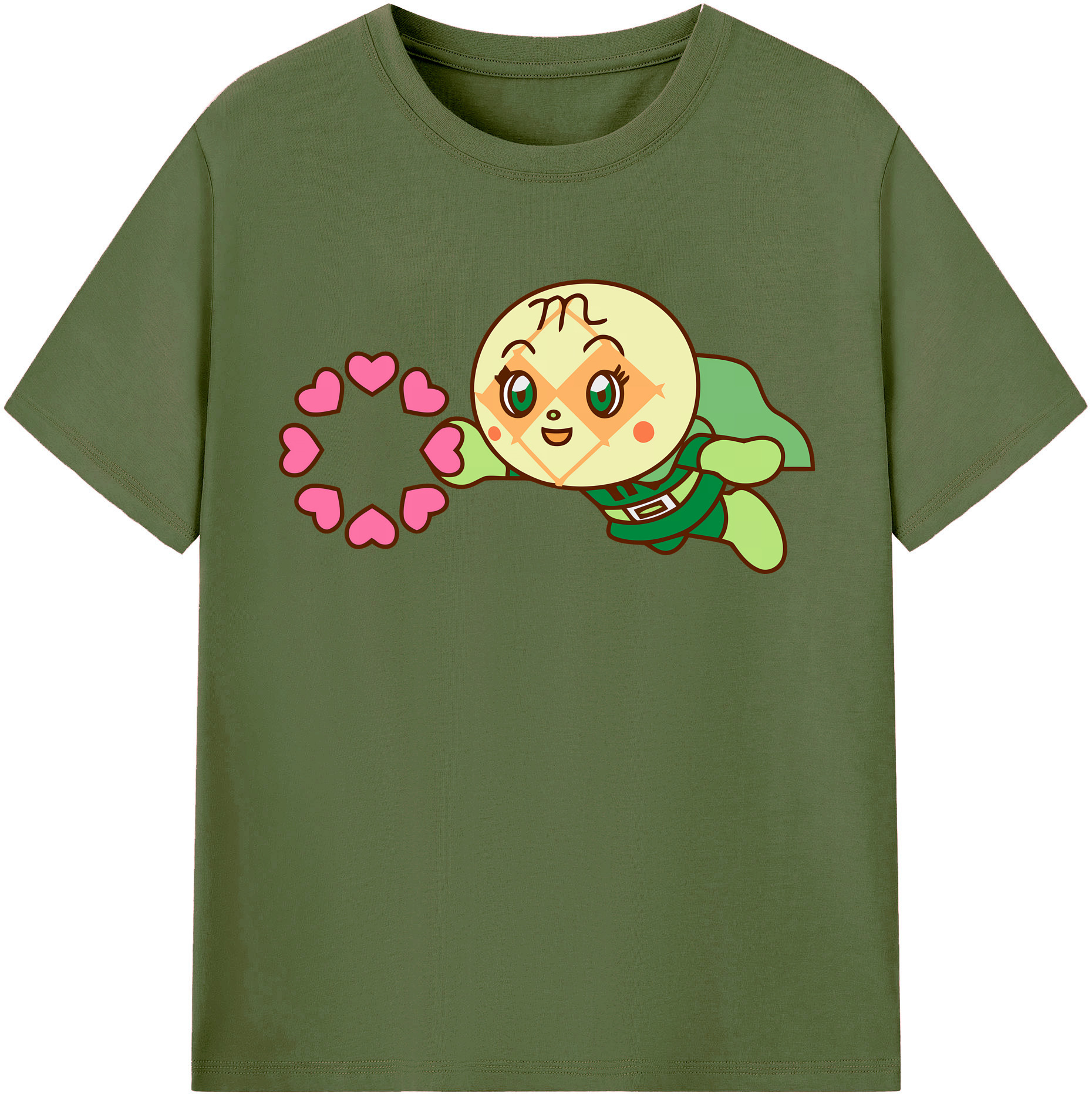 （画像用） アンパンマン Anpanman 綿100％半袖Tシャツ（フロントプリント）